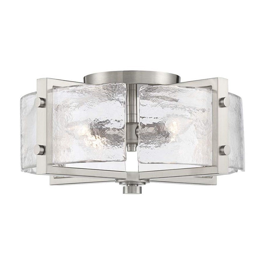 Piper Farmhouse Drum Glass Ceiling Light