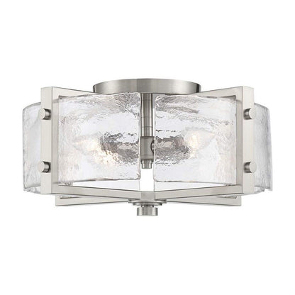 Piper Farmhouse Drum Glass Ceiling Light