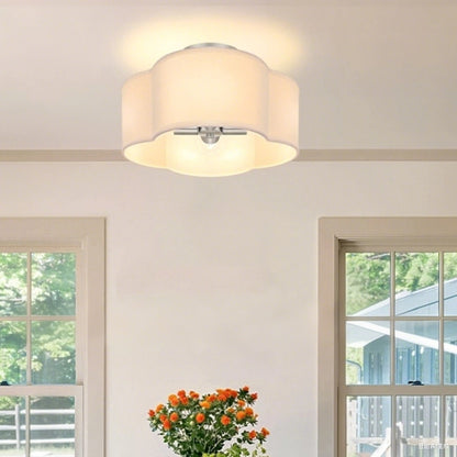 Lisi Modern Fabric Semi Flush Mount Ceiling Light