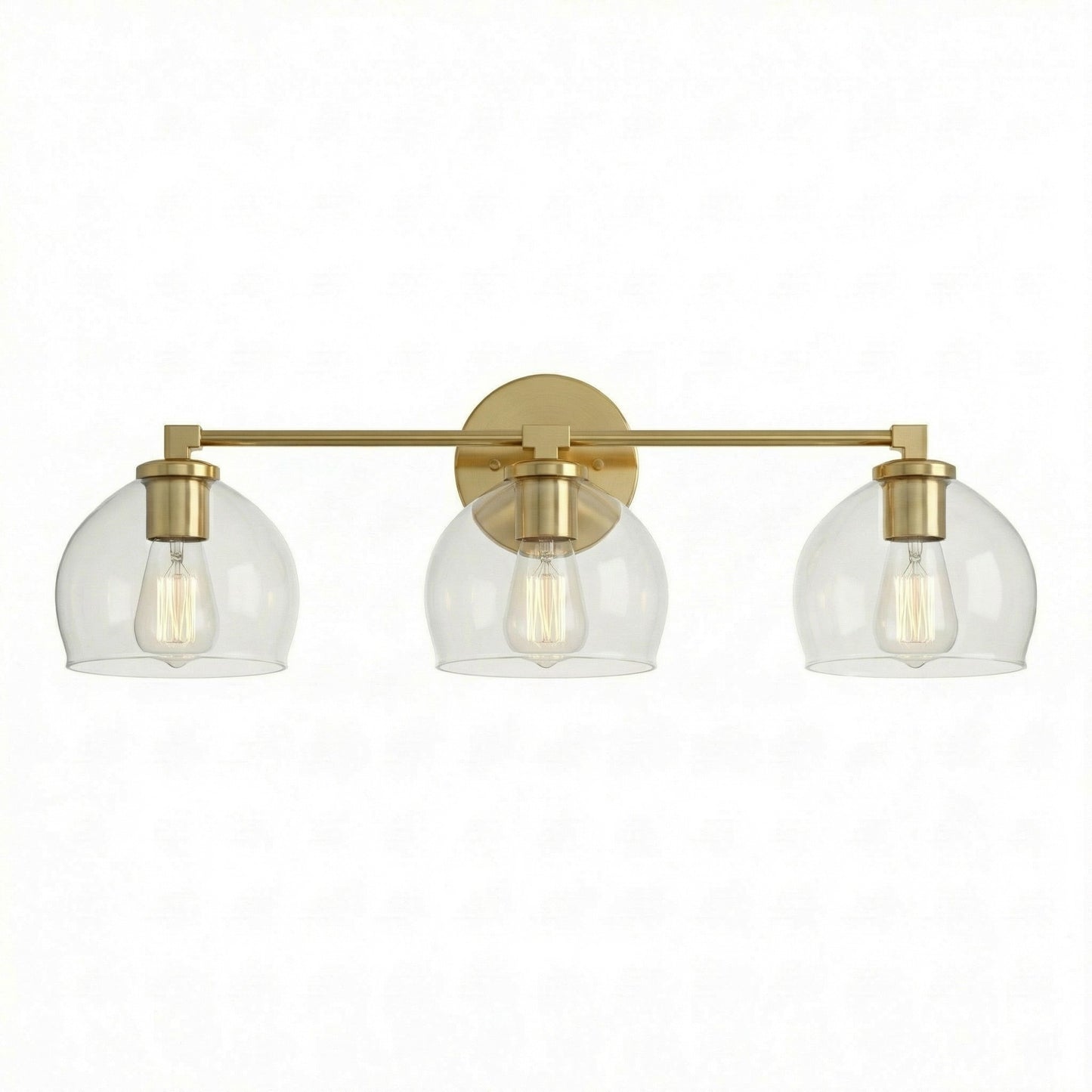 Conrad Vintage 3 Heads Bellflower Glass Wall Sconce