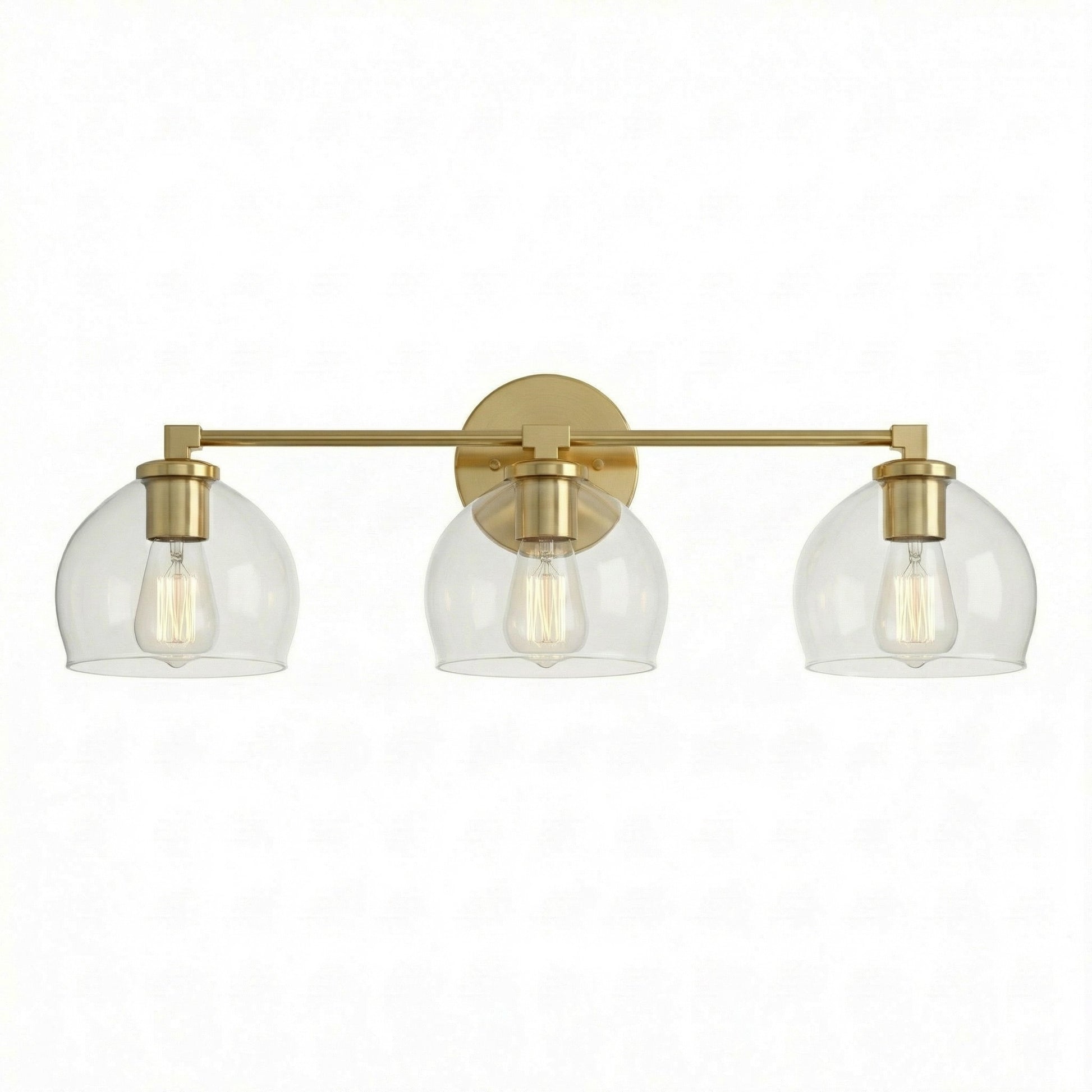 Conrad Vintage 3 Heads Bellflower Glass Wall Sconce