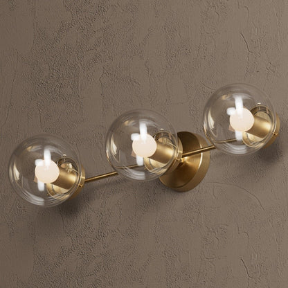 Philo Nordic 3-light Glass Globes Wall Light