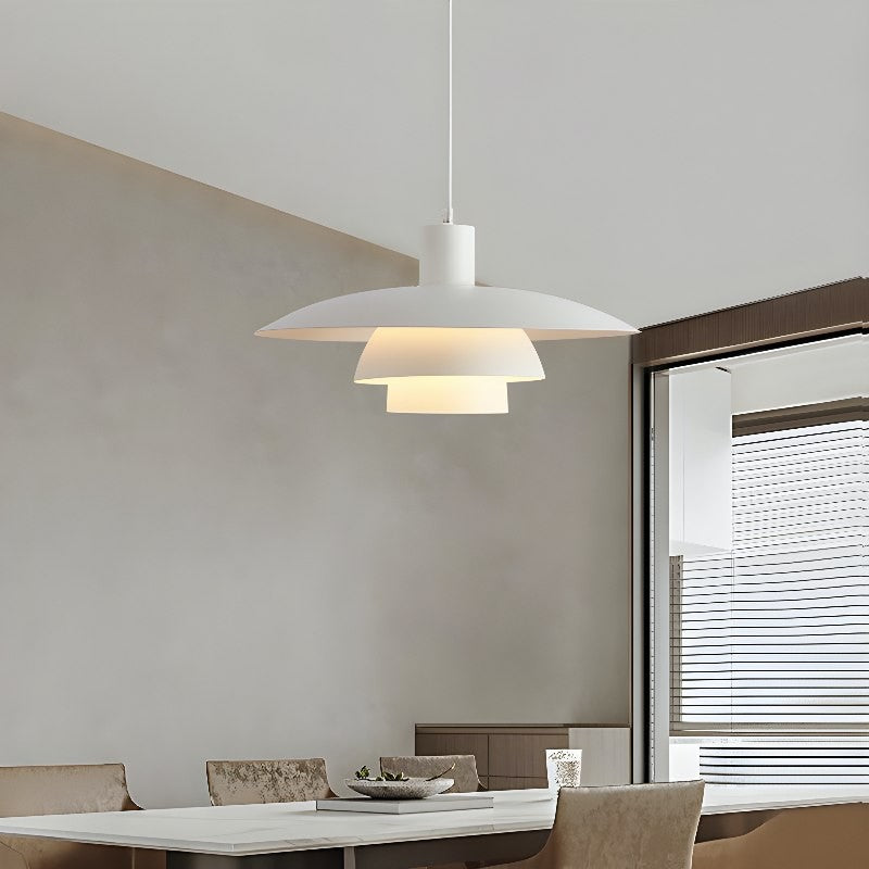 Emery Nordic Three Tier Metal Disc Pendant Light