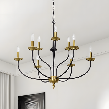Caelestis Farmhouse 9 Light Metal Chandelier