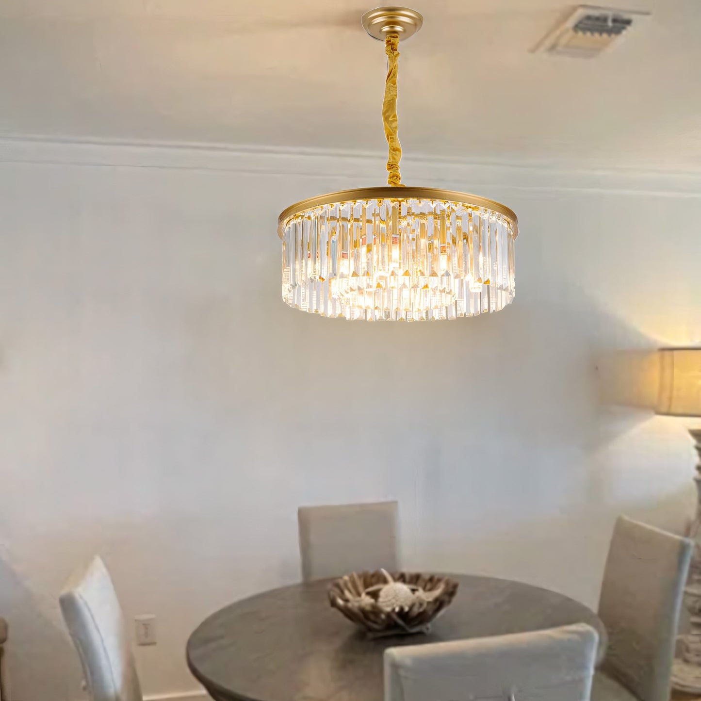 Braxion Modern Crystal Raindrop Round Chandelier