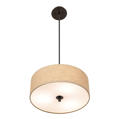 Raithe Cream Fabric Frum Shade Pendant Light