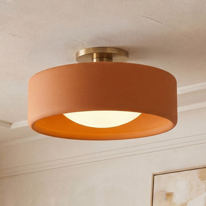Aura Modern Porcelain Flush Mount Ceiling Light