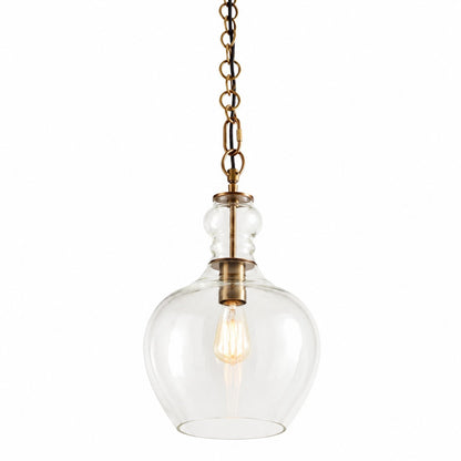 Yates Industrial Clear Glass Pendant Light