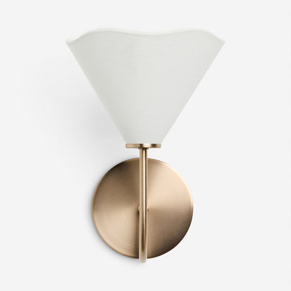 Xanthippe Farmhouse Linen Fabric Wall Sconce