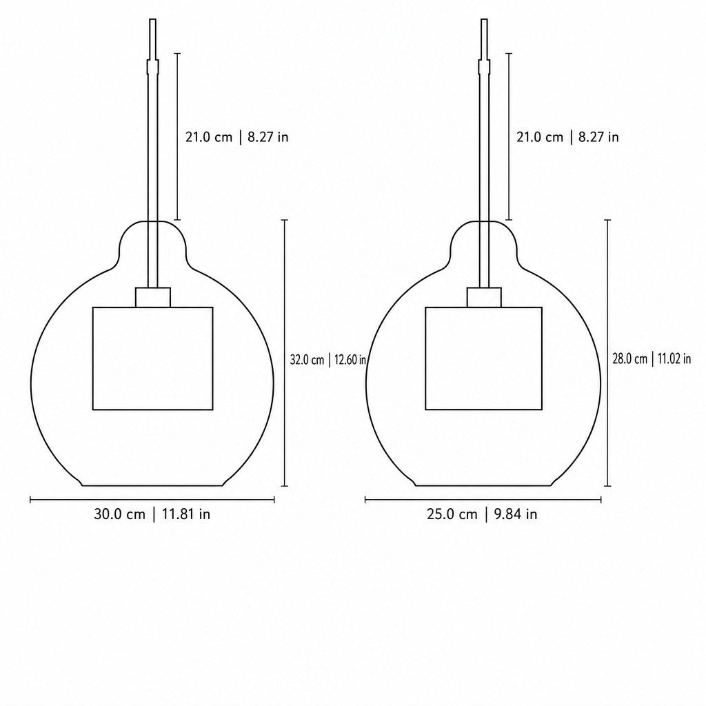 Linc Contemporary Globe Clear Glass Metal Pendant Light