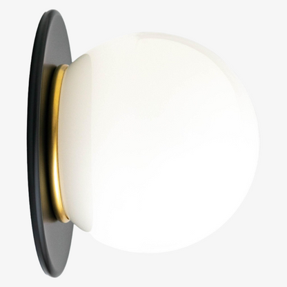 Oliver Vintage Glass Globe Flush Mount Wall Light