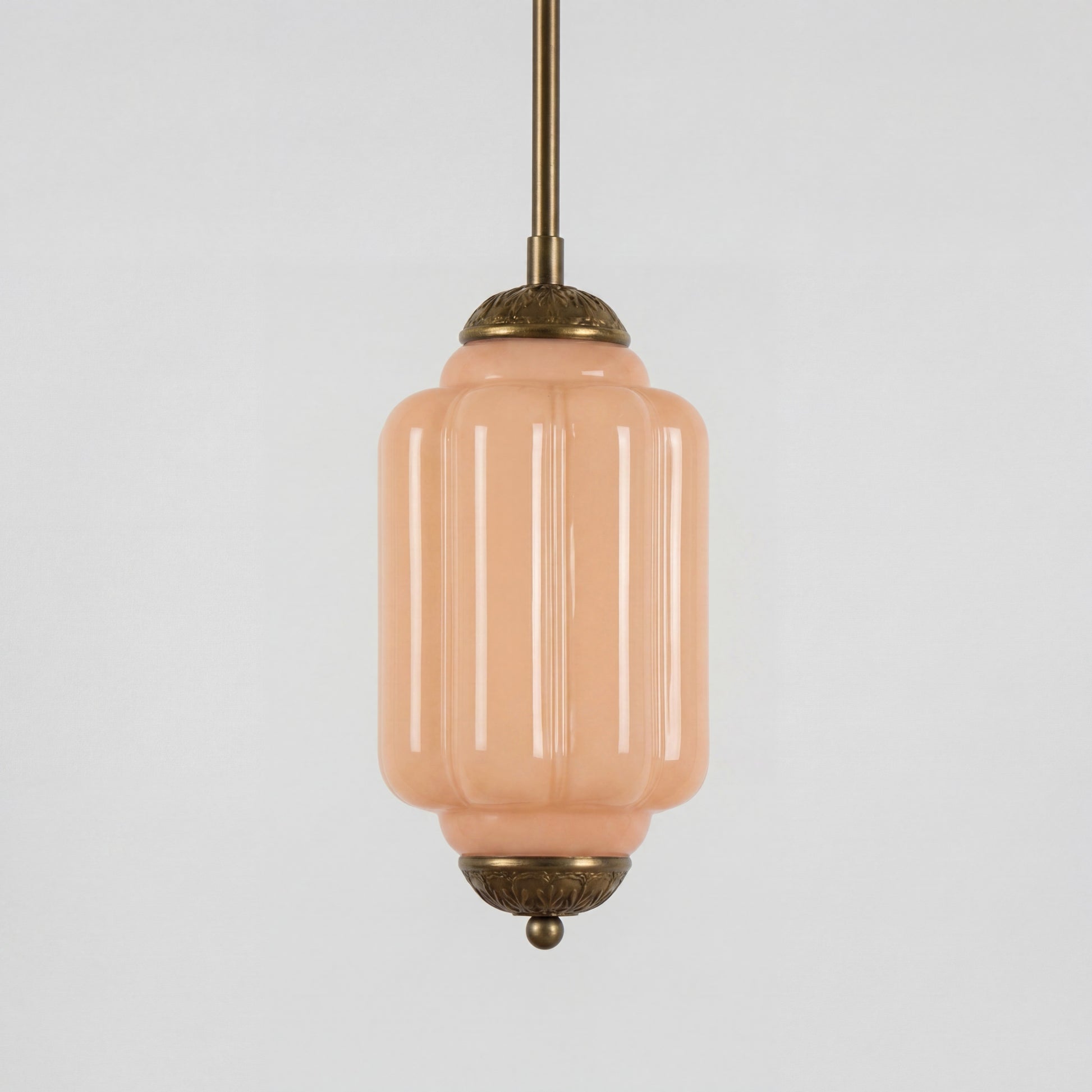 Cyrilith Farmhouse Pumpkin Glass Eloise Pendant Light