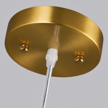 Vylith Brass Cognac Glass Single Hanging Lamp