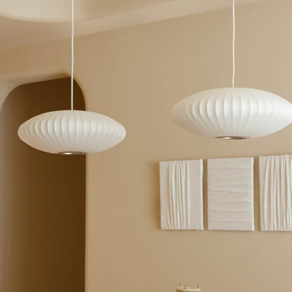 Leocadia White Saucer Nelson Bubble Pendant Light