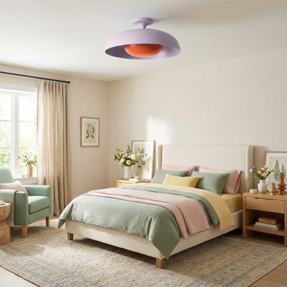 ‎Angelica Modern Yellow Metal Round Ceiling Light