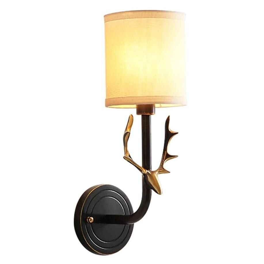 Akshara Farmhouse Brass Deer Head Wall Light