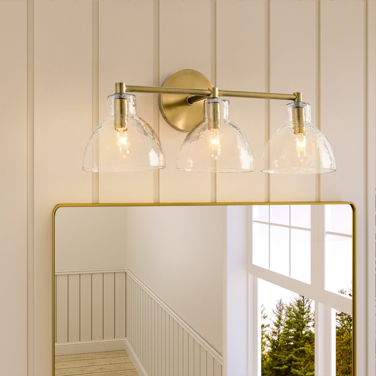Keen Farmhouse Cooper Recycled Glass Dome Sconce