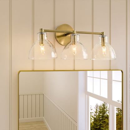 Keen Farmhouse Cooper Recycled Glass Dome Sconce