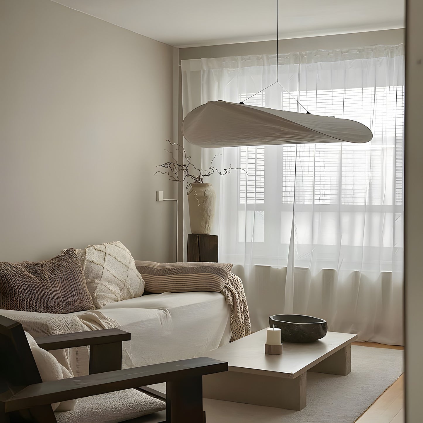 Hawkes Scandinavian Style Minimalist Fabric Pendant Light
