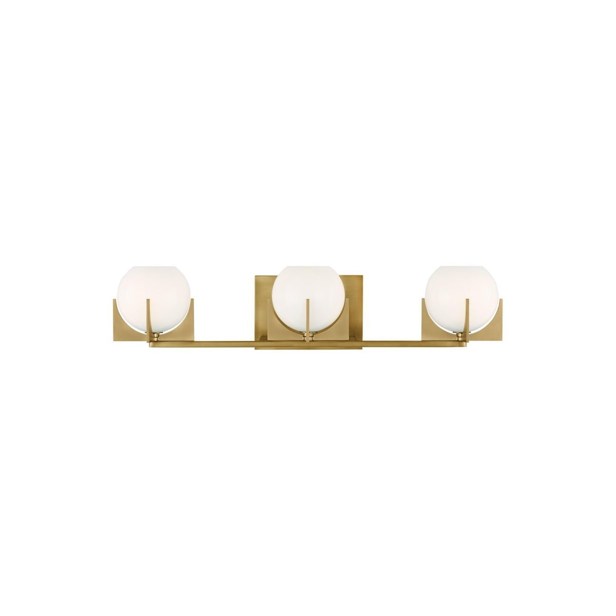Ron Modern 3-Light White Ball Brass Wall Light