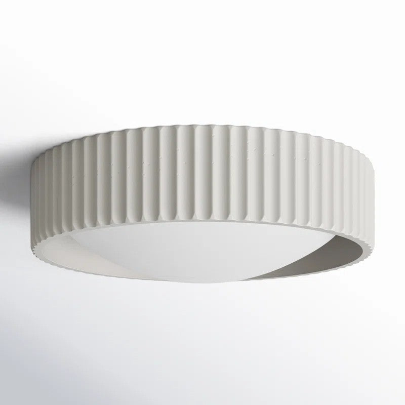 Arnold ‎Minimalist Round Led Fluted Concrete Ceiling Light