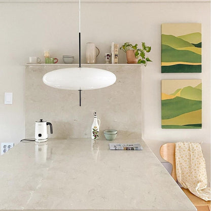 Korbin Acrylic White Flying Saucer Pendant Light