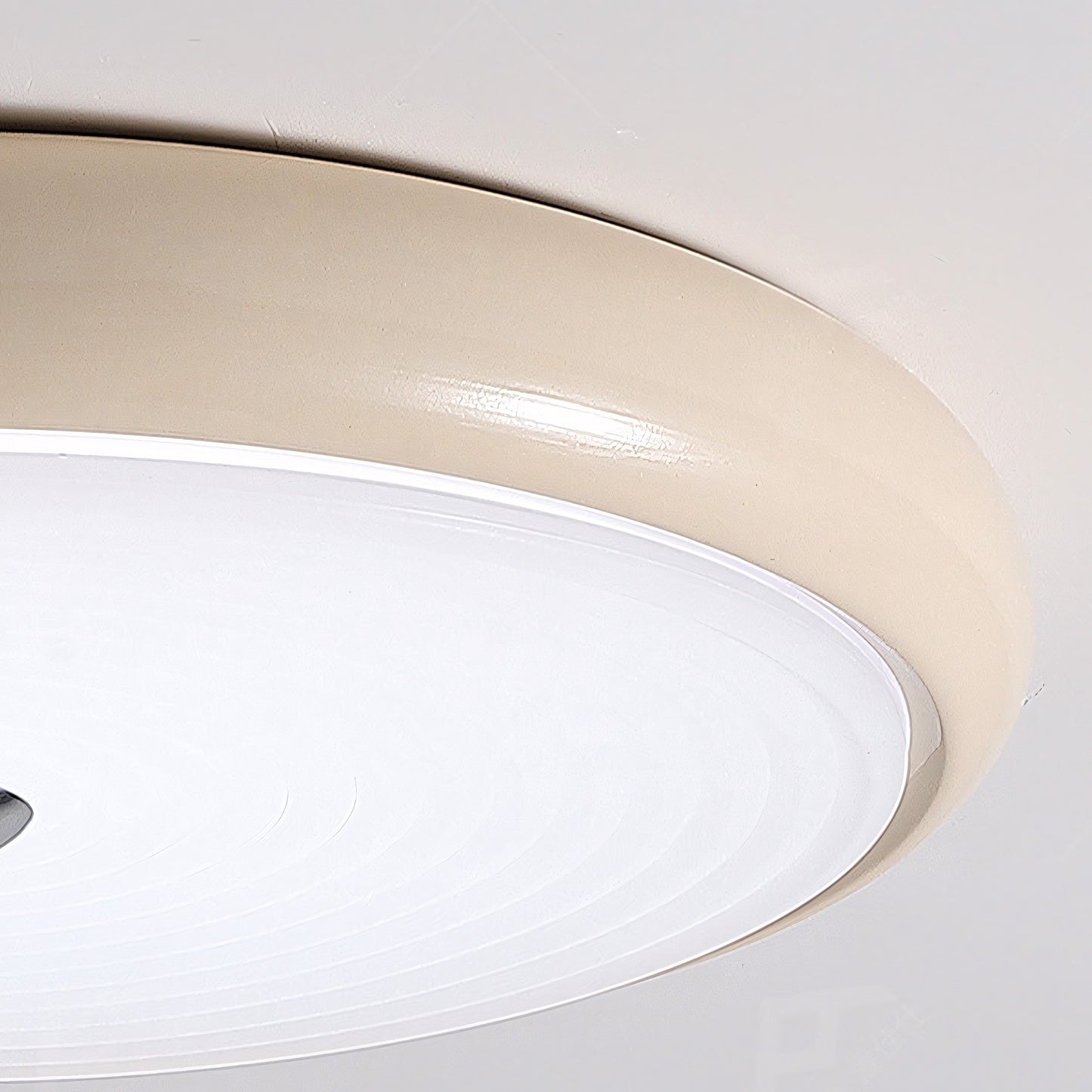 Laren Ribbed Glass Shade Led Circular Light