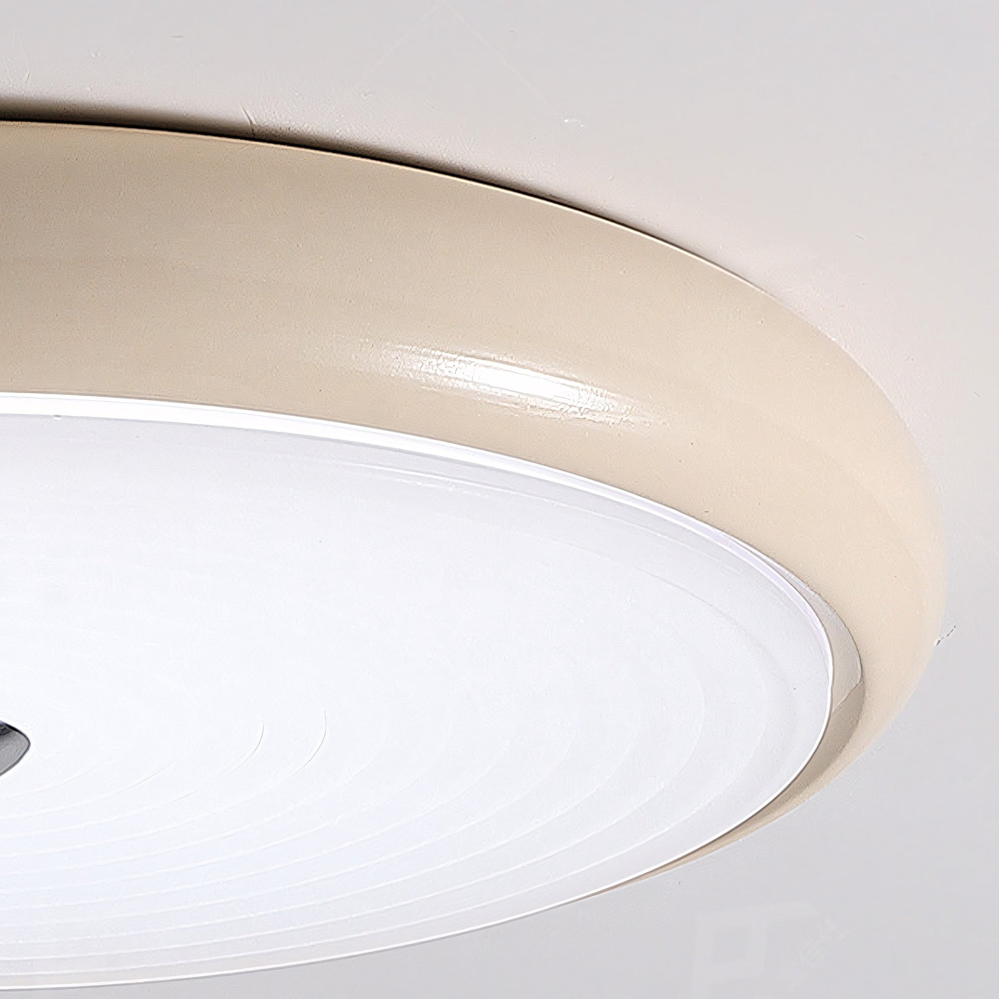 Laren Ribbed Glass Shade Led Circular Light