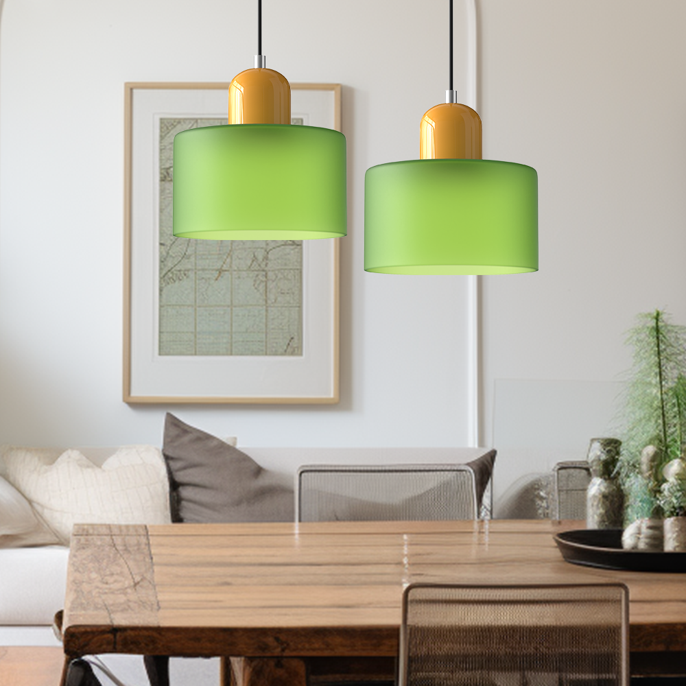 Colorful Creative Small Fresh Glass Shade Pendant Light