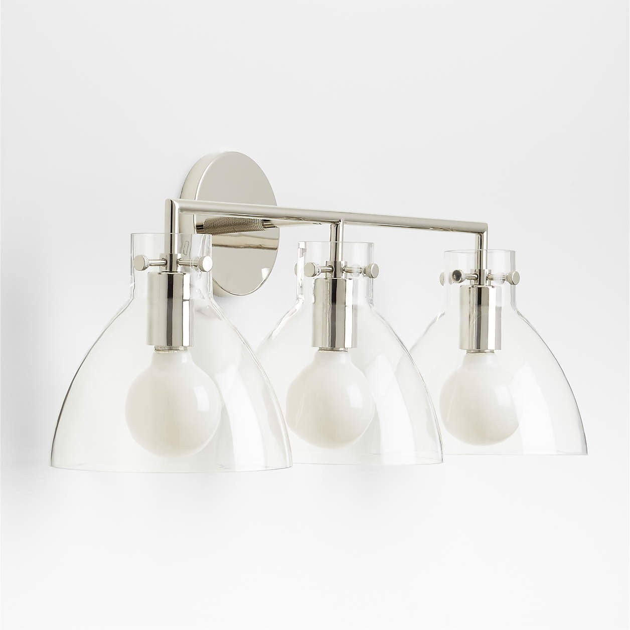 York Minimalist 3-Light Glass Globe Metal Wall Light