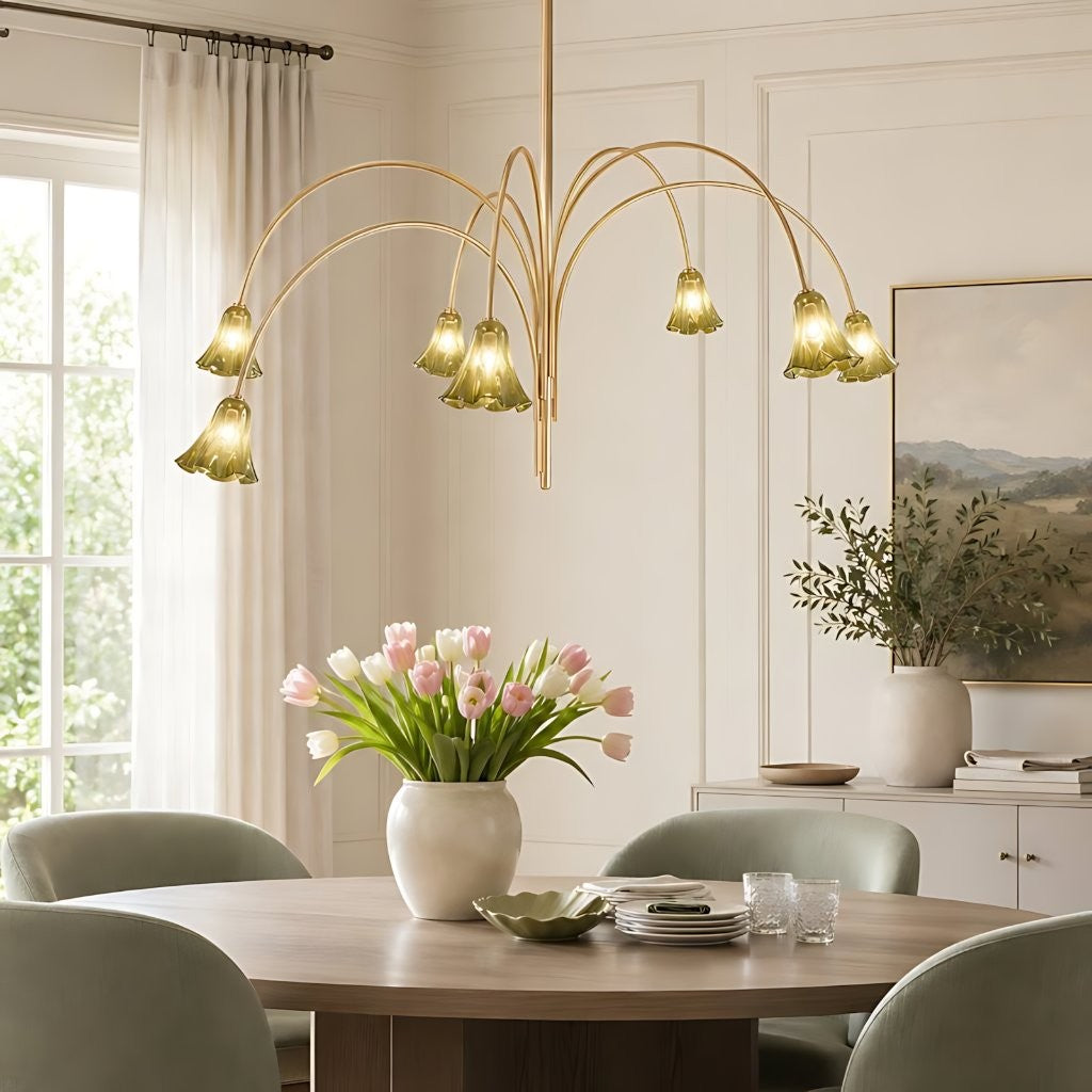 Fletcher Modern Colorful Floral Glass Fazzo Chandelier