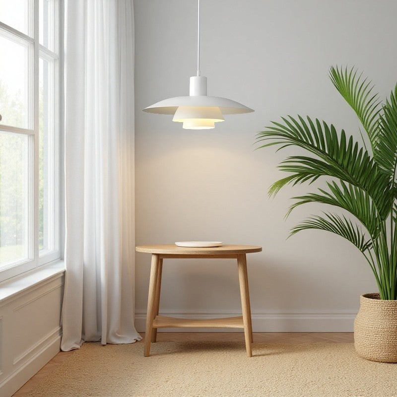 Emery Nordic Three Tier Metal Disc Pendant Light