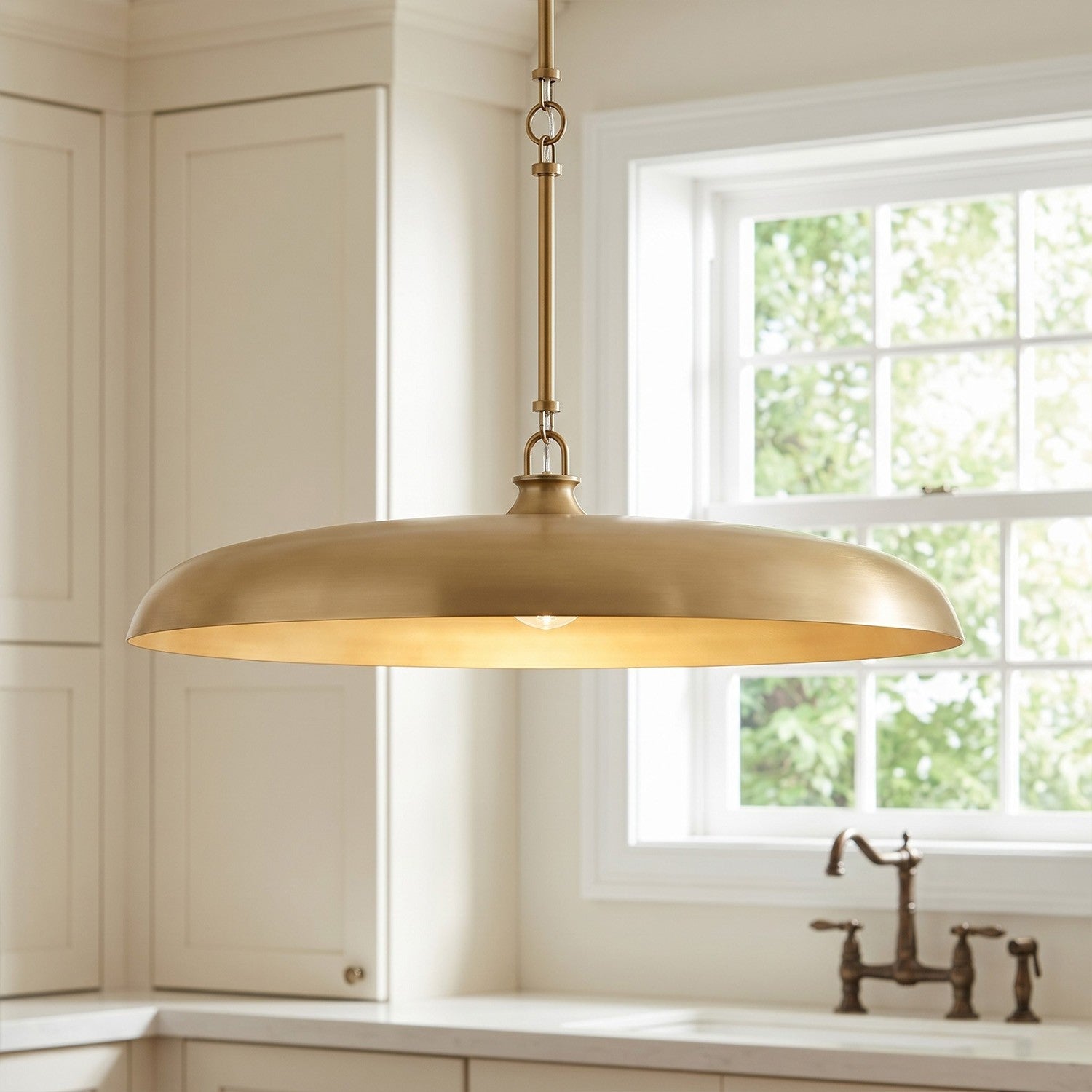 Leila Industrial Rustic Bronze Cone Shade Pendant Light
