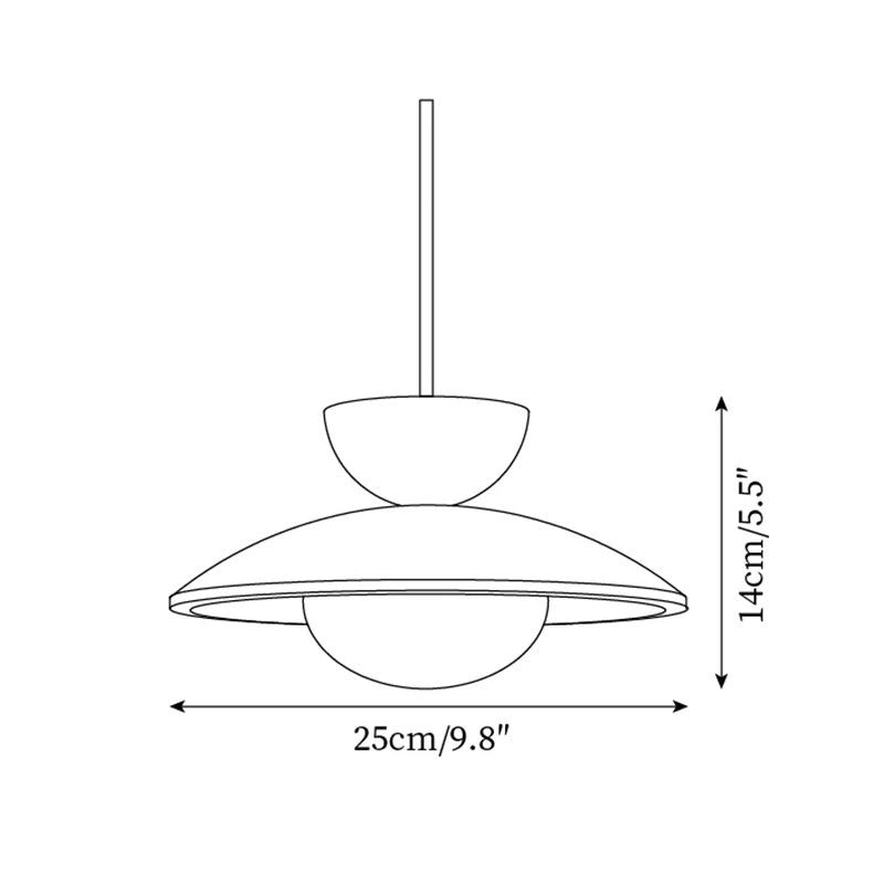 Tilda Modern Wabi-Sabi Travertine Dome Pendant Light