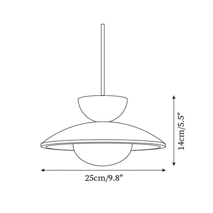 Tilda Modern Wabi-Sabi Travertine Dome Pendant Light