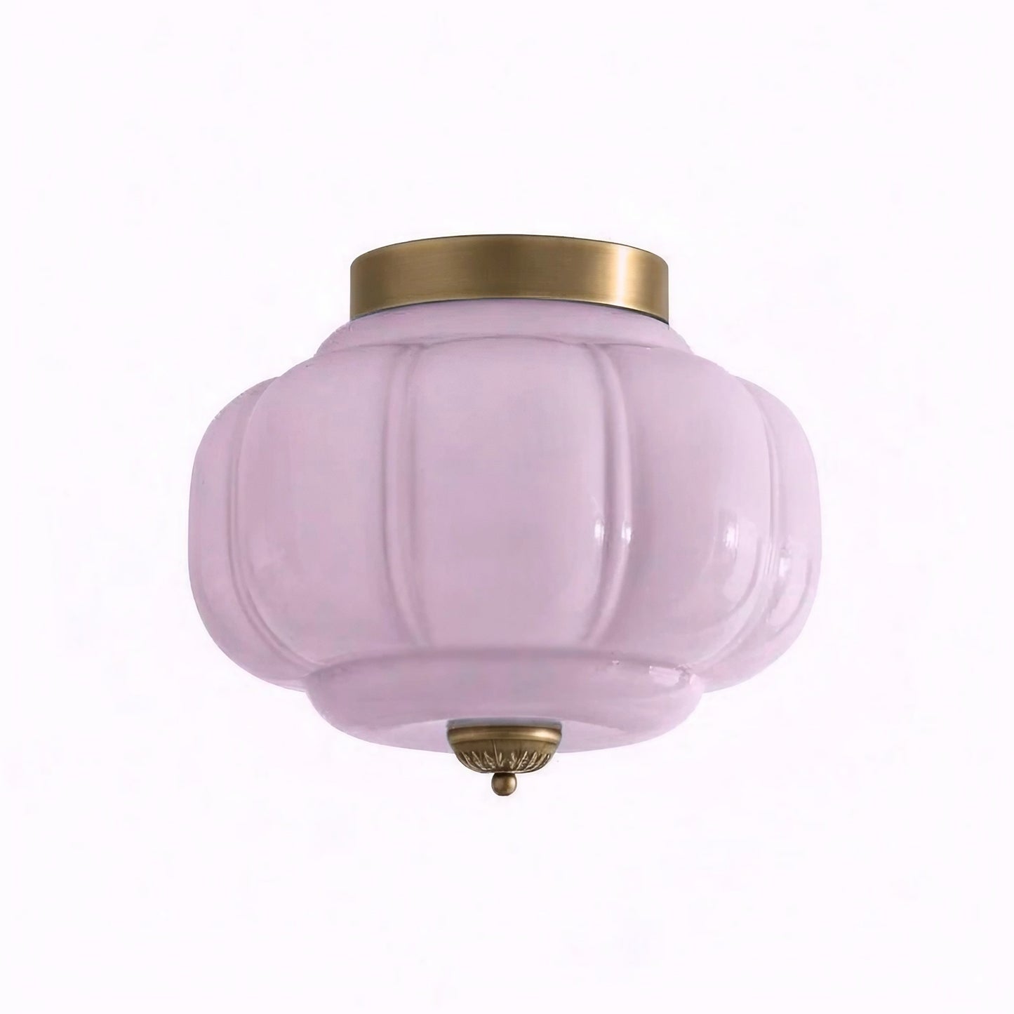 Ozita Retro Milk Glass Semi Flush Mount Eloise Ceiling Light