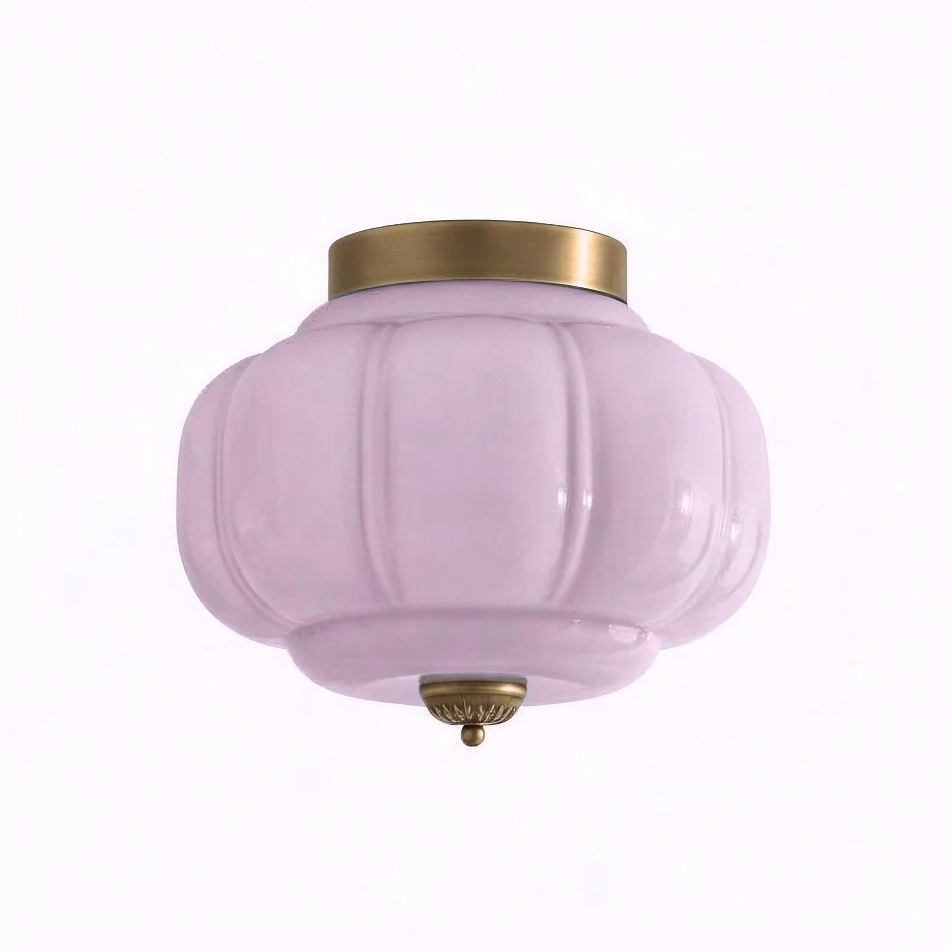 Ozita Retro Milk Glass Semi Flush Mount Eloise Ceiling Light