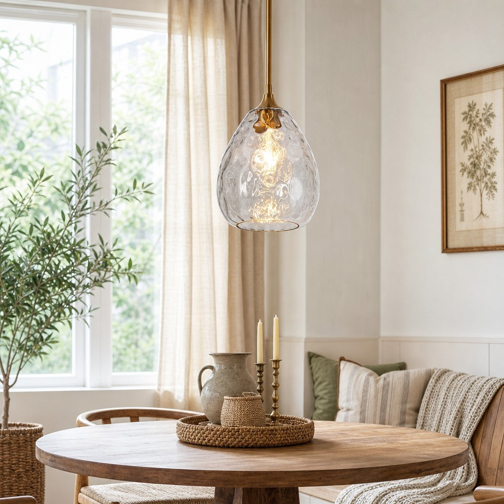 Goad Modern Teardrop Ripple Glass Pendant Light