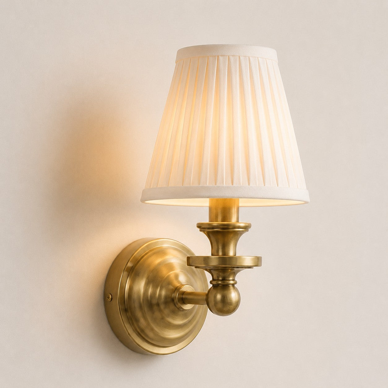 Ashby Vintage Linen Shade Wall Light
