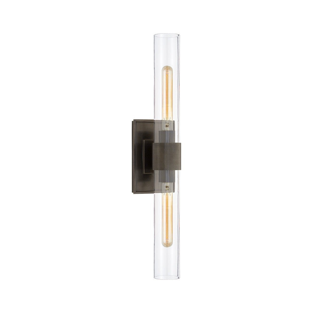 Zinnia Glass Tube Double Wall Mounted Light