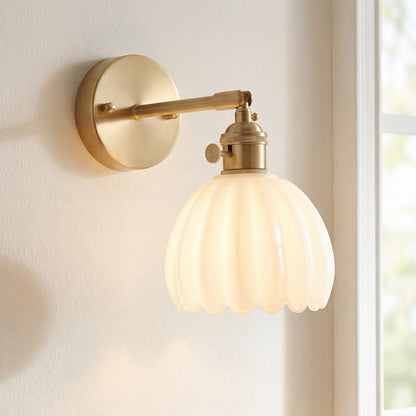 Elara Vintage Glass Tulip Sconce