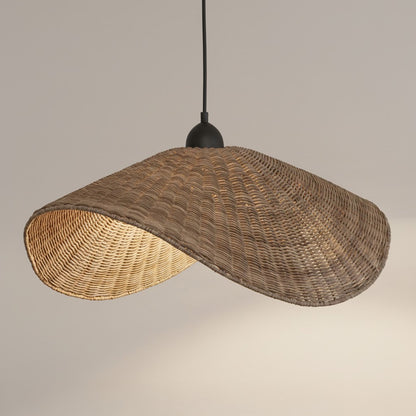 Holli Organic Boho Wicker Rattan Pendant Light