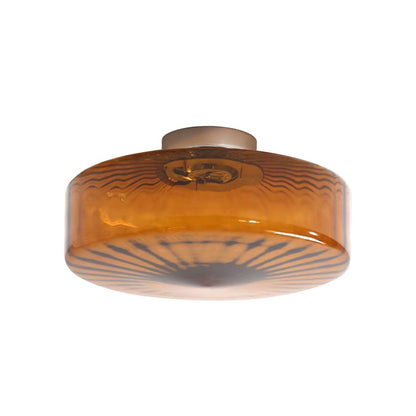 Xanthe French Vintage Round Glass Ceiling Light