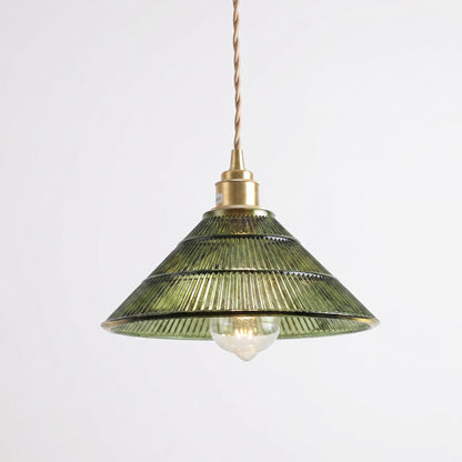 Draxith Retro Japanese Striped Stained Glass Droplight