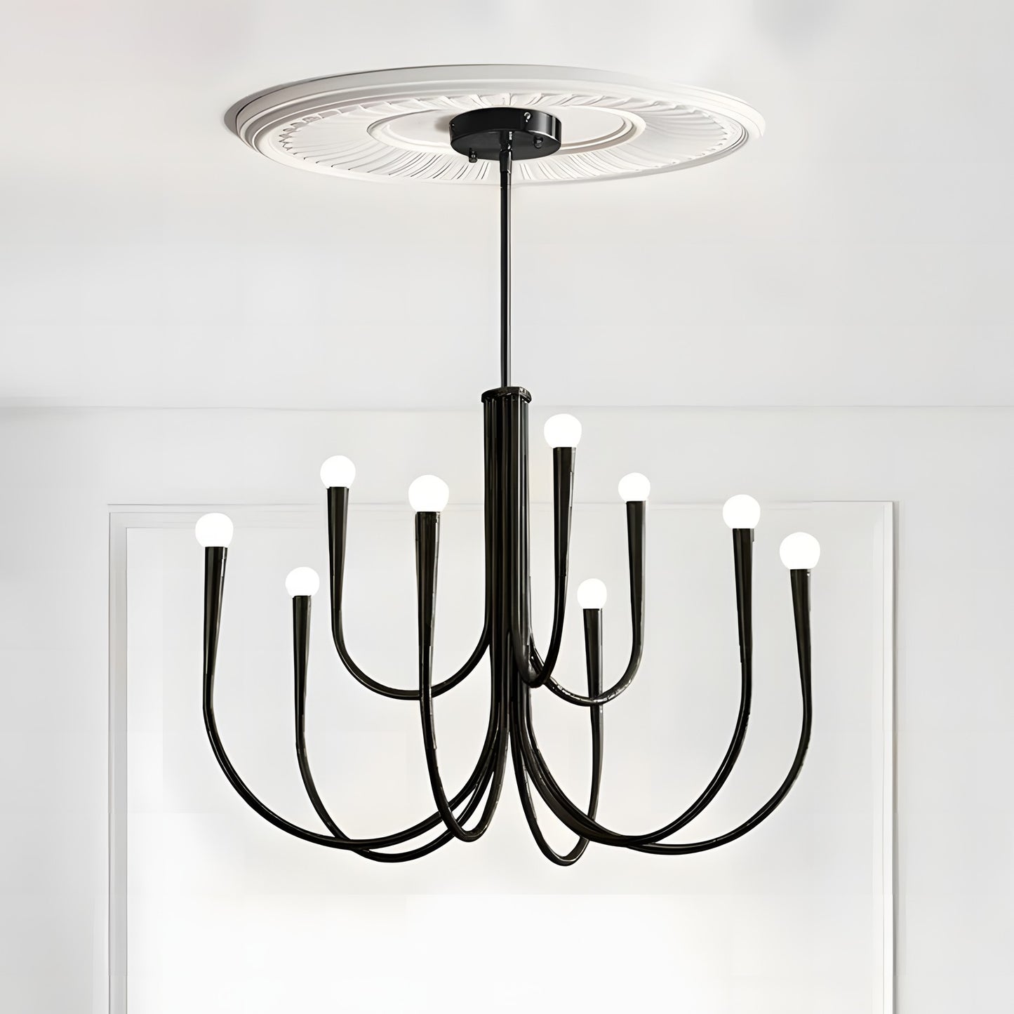 Luren Light Luxury Candle Iron Branch Chandelier