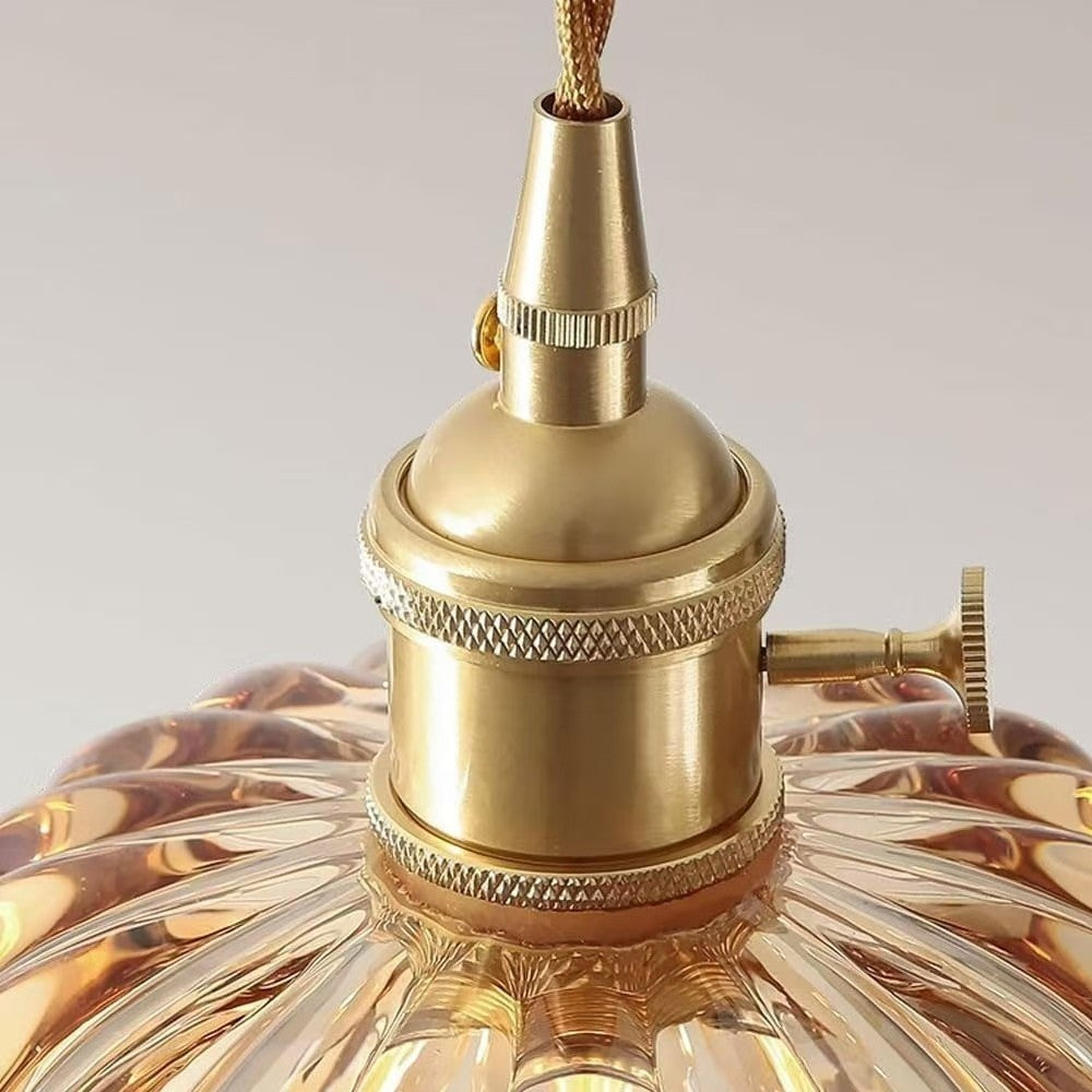 Worlanth Mid Century Clear Glass Flower Pendant Light
