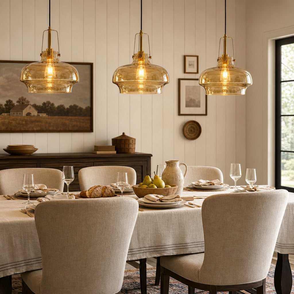 Mynorix Transparent Bowl Shaped Glass Pendant Light