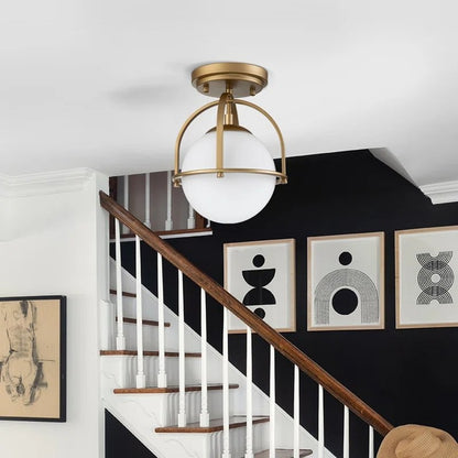Aurea Vintage Globe Flush Mount Ceiling Light