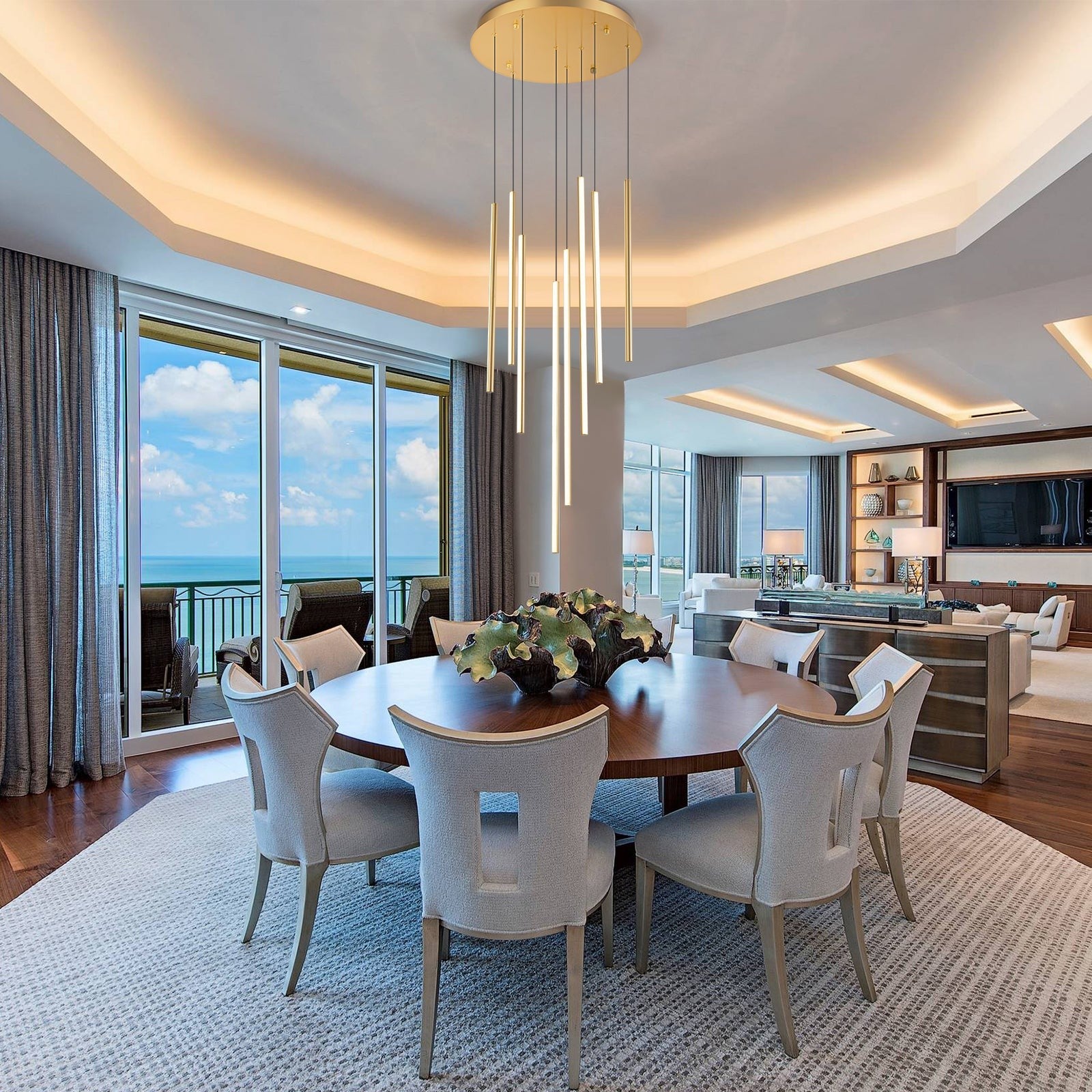 Rory Modern Cluster Cylinder Led Pendant Light