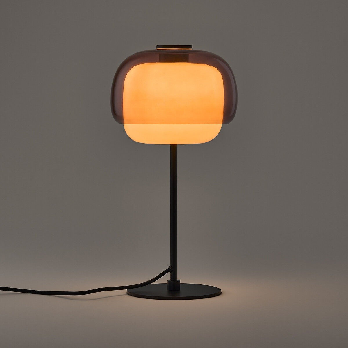 Xyndrae Modern Nordic Double-Layered Tinted Glass Table Lamp